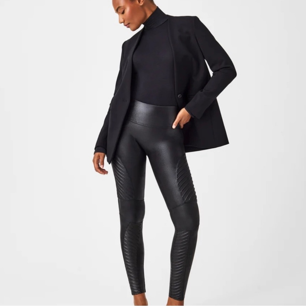 Spanx Motto Faux Leather leggings XS / TP